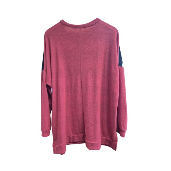 Jade By Jane Striped Long Sleeve Tunic Top 3XL Red & Black With Buttons - Picture 3 of 4